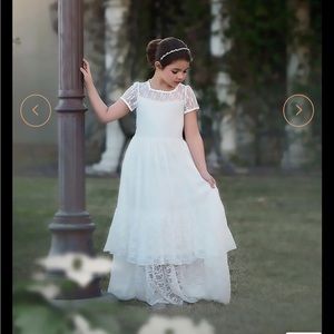Bnwt Trish Scully white Meghan dress girls sz 4